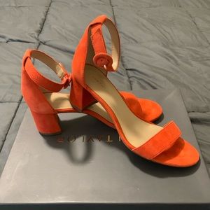Ann Taylor suede block heel sandal